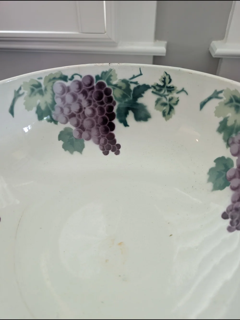 Antique K&G Luneville France Grape Harvest Punch Bowl Keller & Guérin Faience 10